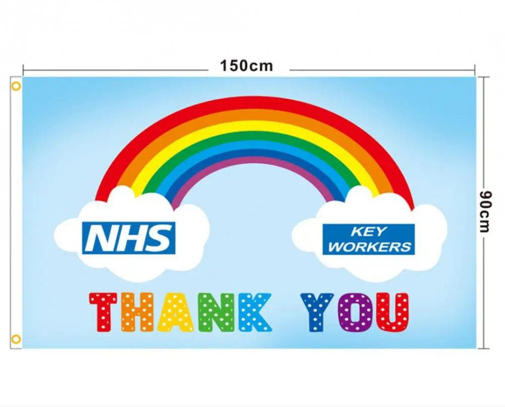 Grazie Bandiere NHS arcobaleno