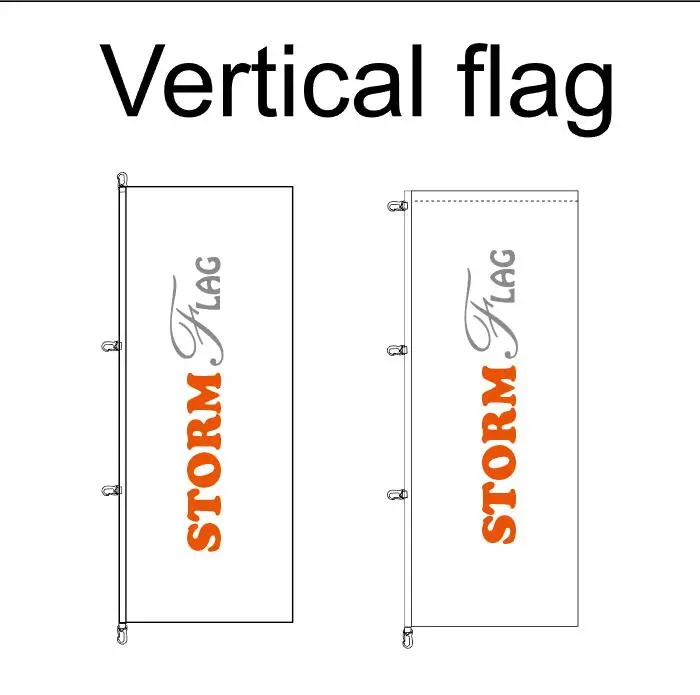 Bandiere verticali personalizzate in poliestere