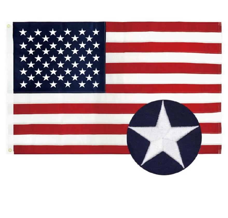 Ricamo bandiera USA 90*150 cm